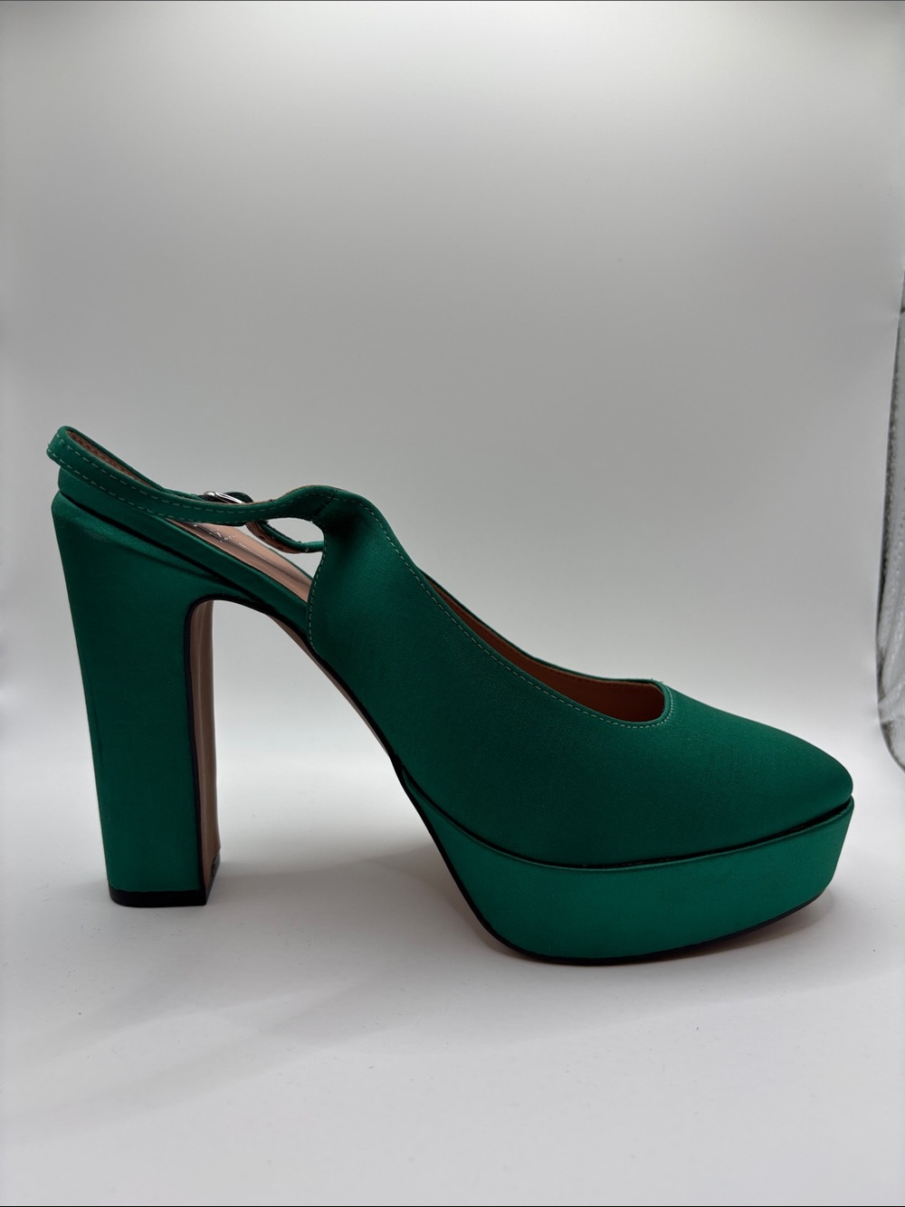 Paolo Emerald Green Platform Slingback Heel